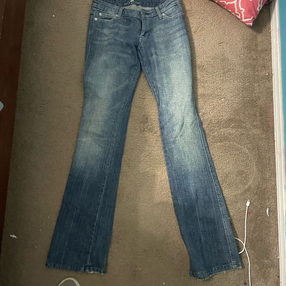 7 For All Mankind Medium Blue Flare Jeans